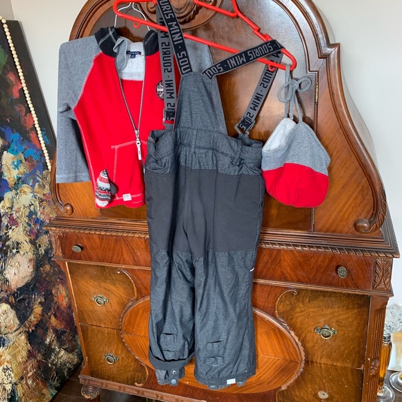 Souris Mini Snow Suit Boy T5 adjustable,polar sweater,hat,turtle neck,Gloves - Picture 6 of 8